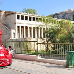 Athens Happy Train at Stoa of Attalos and Acropolis